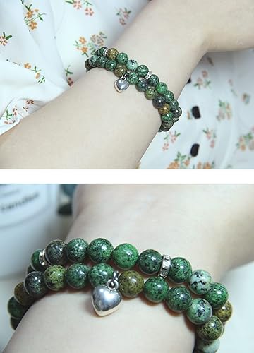 Miniatura 6 de 2 pulseras de cristal curativo para mujer, hechas a mano, oraciones curativas, cristal de 0.315 in, cuentas de piedra natural, pulsera para aliviar