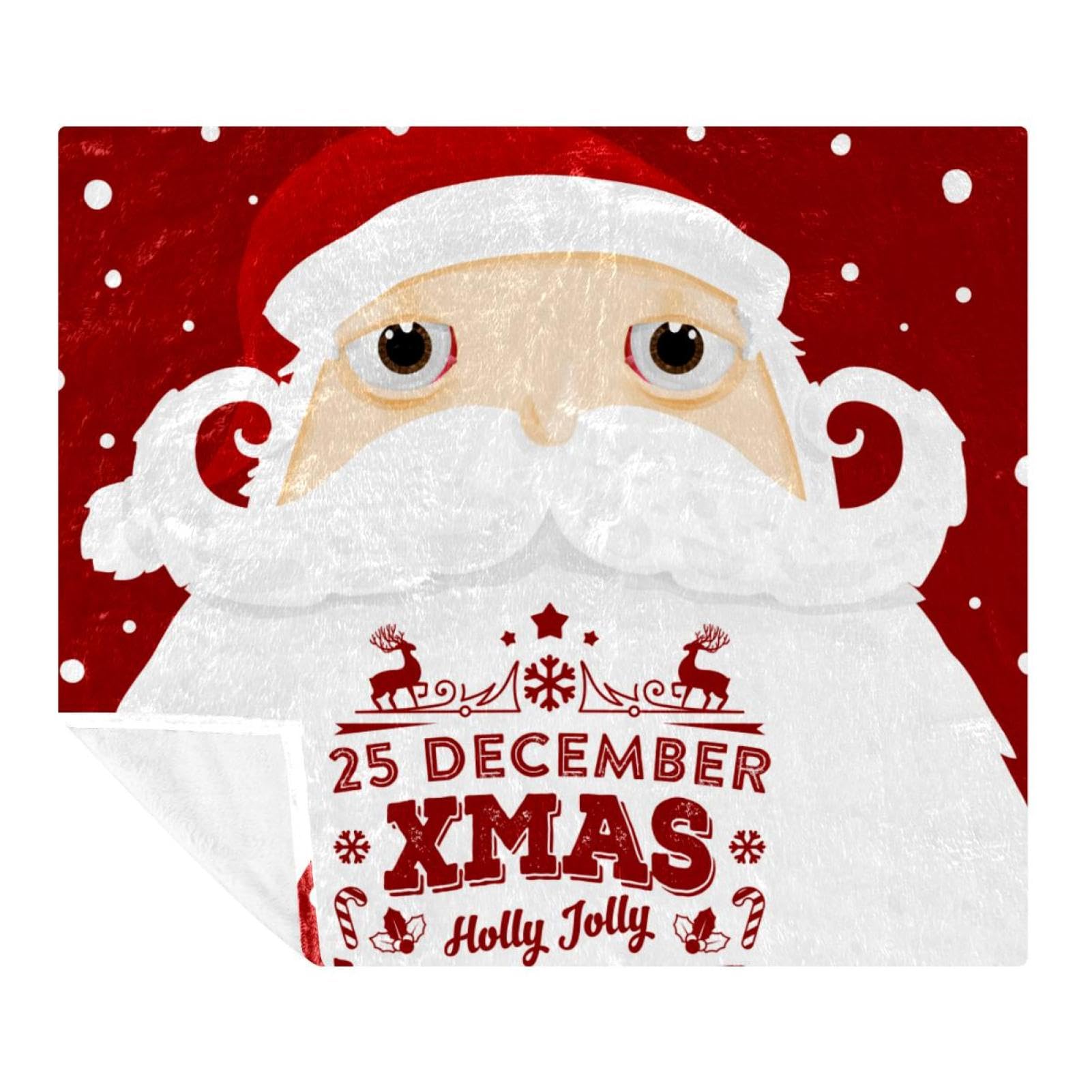 Couverture polaire microfibre Père Noël, le cadeau idéal pour petits et grands