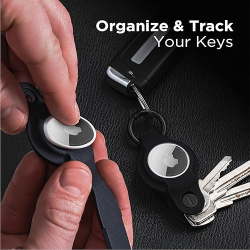 Vista 4 de KeySmart AirTag Keychain Key Holder, Compatible with Apple AirTag Holder, Key Organizer Keychains
