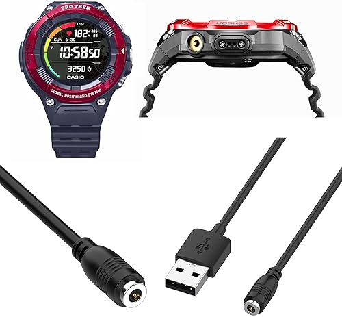 Miniatura 5 de Cable de carga de 3.3 pies para reloj inteligente Casio WSD-F21HRWSD-F30WSD-F20WSD-F10Protrek