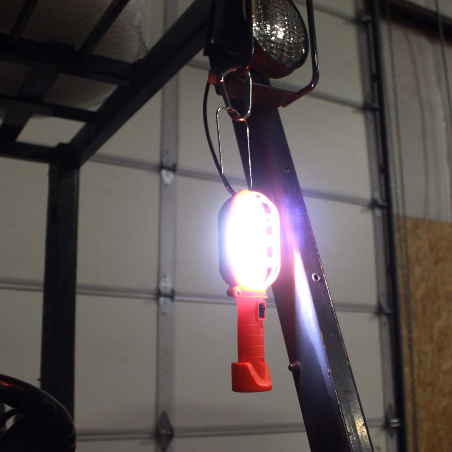 Universal Tool Hanging Hook Work Light 400 Lumen Dual COB LEDs Magnetic Base