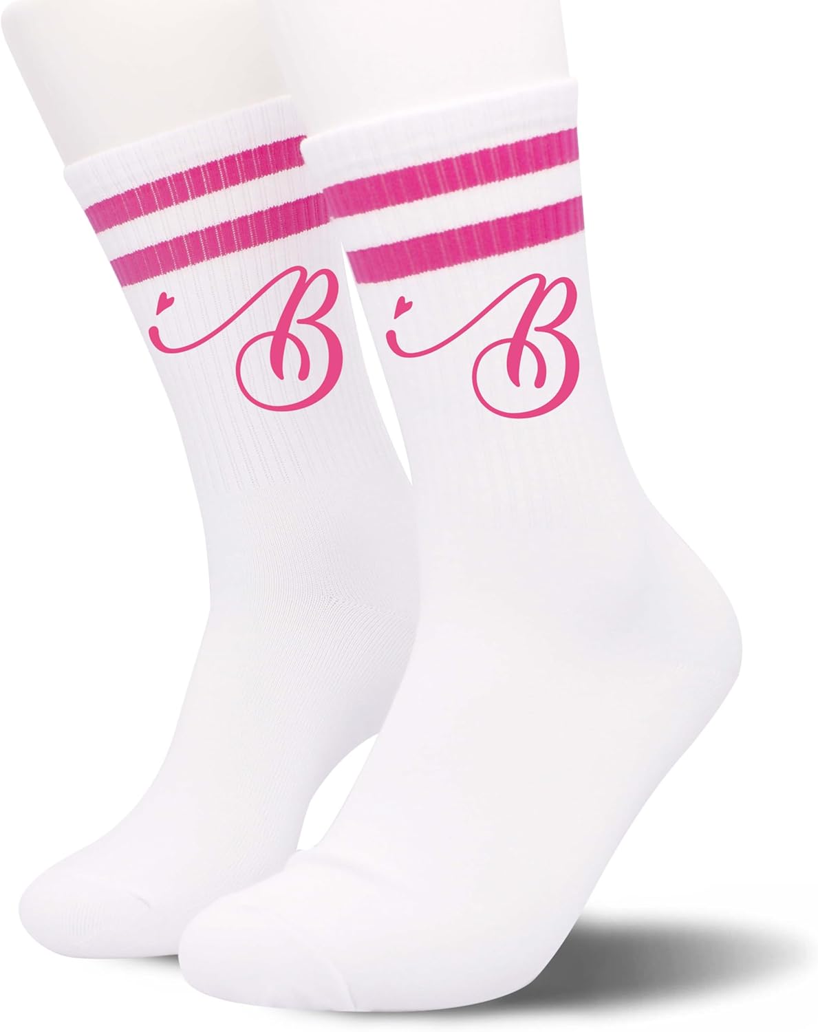 Women's Hot Pink Striped Socks - Birthday Gift, Ladies - Image 5