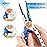 Booms Fishing X1 Aluminum Fishing Pliers Hook Remover, Braided Fishing Line Cutting and Split Ring Pliers with Coiled Lanyard and Sheath, Blue with Lock
