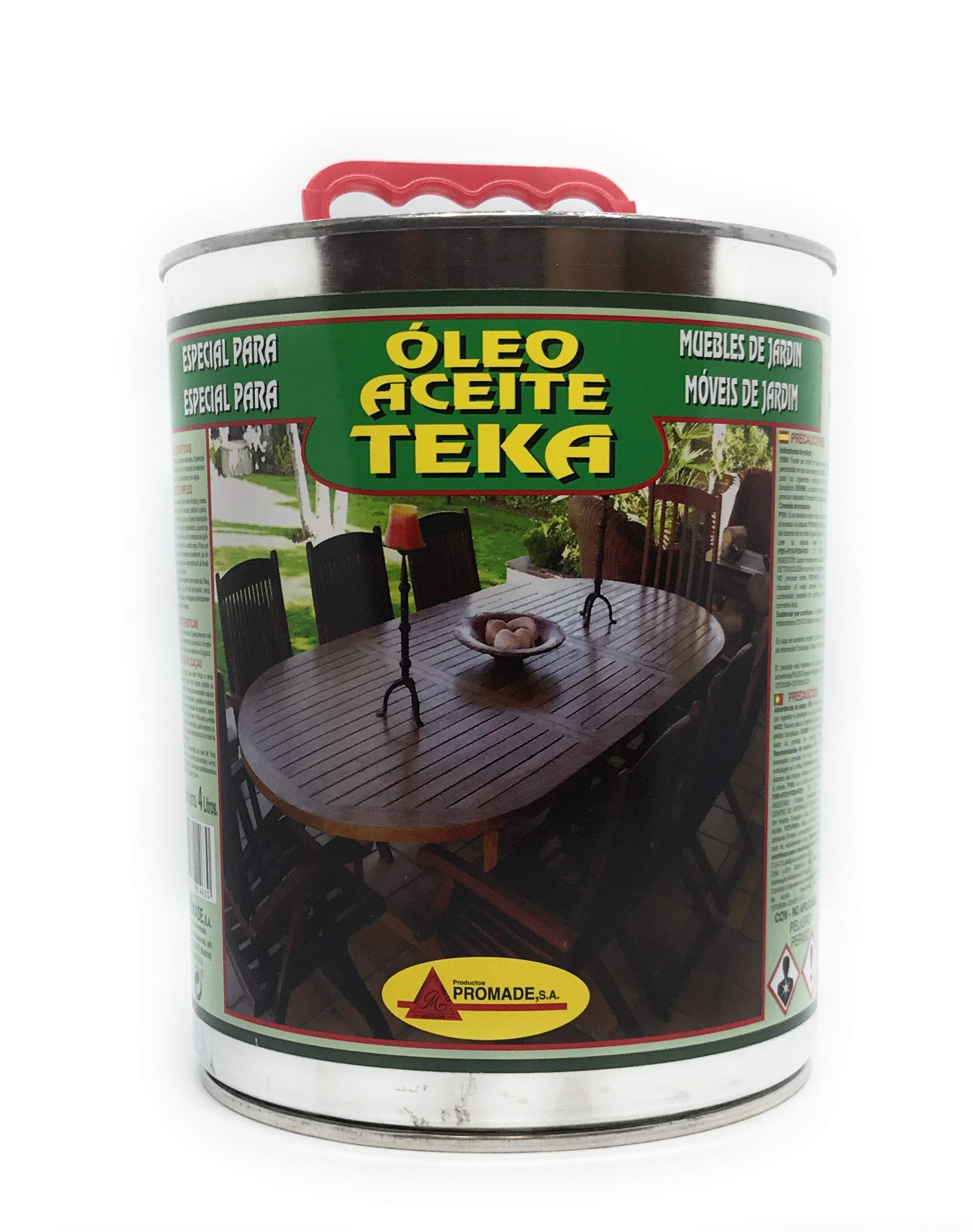 Aceite Teka Incoloro contra Madera Reseca de Exterior Formato 4L