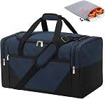 45L Sac à bandoulière sport pour hommes - 21 sac à bandoulière inch avec poche de chaussures et poche humide pour le voyage, entraînement, fitness, entraînement (noir)