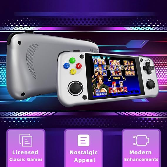 UNICO Handheld Game Console, Portable Pocket Player, Pre-Loaded 40 SNK Classic Games, Including King of Fighters, Metal Slug, etc., 4 IPS Screen, 720*960 Resolution, 3500mAh Rechargeable Battery