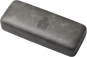 Premium Curved Rectangular Glasses Case, Hard Shell PU Leather Eyewear Holder. Magnetic Closure.