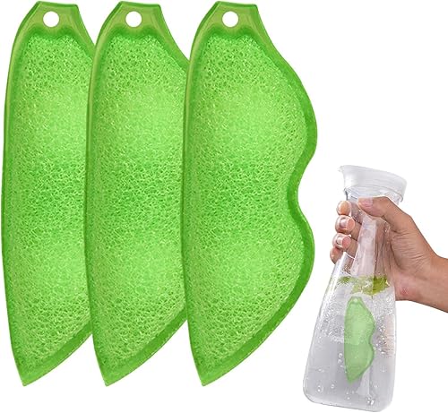 Miniatura 3 de Fhavent Esponja de limpieza de botellas, esponja de limpieza de botellas en forma de frijoles, esponja de limpieza de botellas reutilizable, esponja