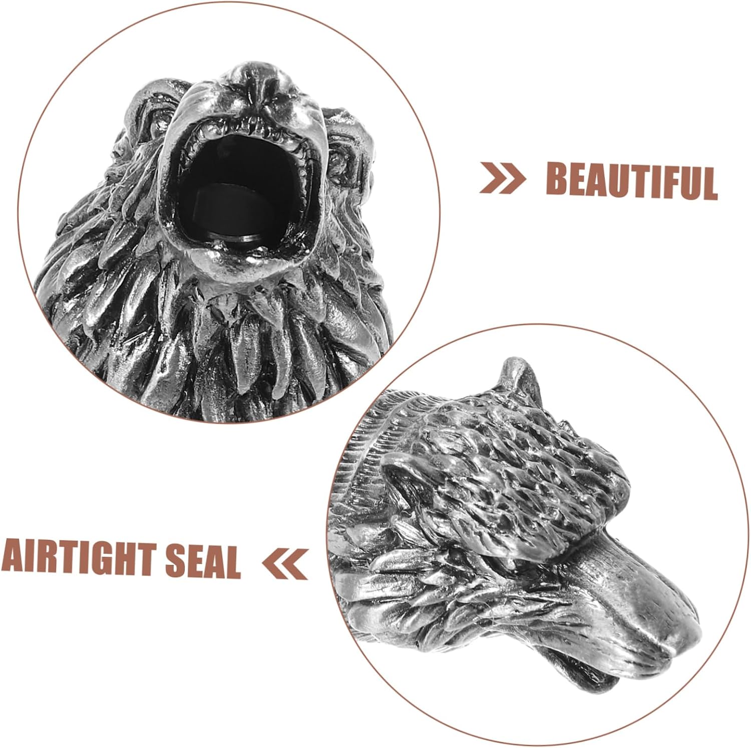 Ciieeo Wolf Head Wine Aerator Pourer Spout Design for Smooth Pouring for Wine Oil and Sauce Bottles for Wine Lovers and Parties