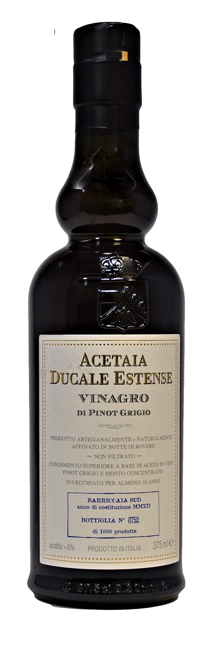 Acetaia Ducale Estense, Vinagaro Pinto Grigio, White Wine Vinager Imported From Italy, 12.68 Oz. (Pack of 4)