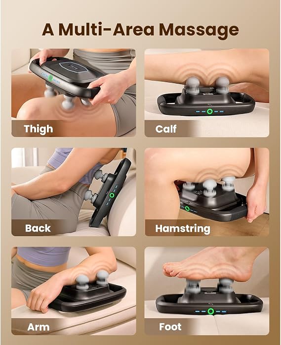 BOB AND BRAD A1 4-Head Massage Gun + Shiatsu Neck Massager