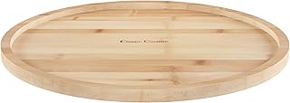 Lazy Susan – All-Natural Bamboo Round Single Tier Turntable Kitchen, Pantry and Vanity Organizer and Display with 14 Inch Diameter by Classic Cuisine
