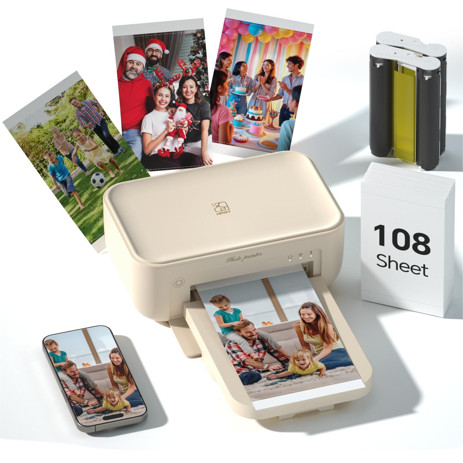 photoプリント Amazon.com: 4x6 Photo Printer with 108 Sheets & 2 Ribbons