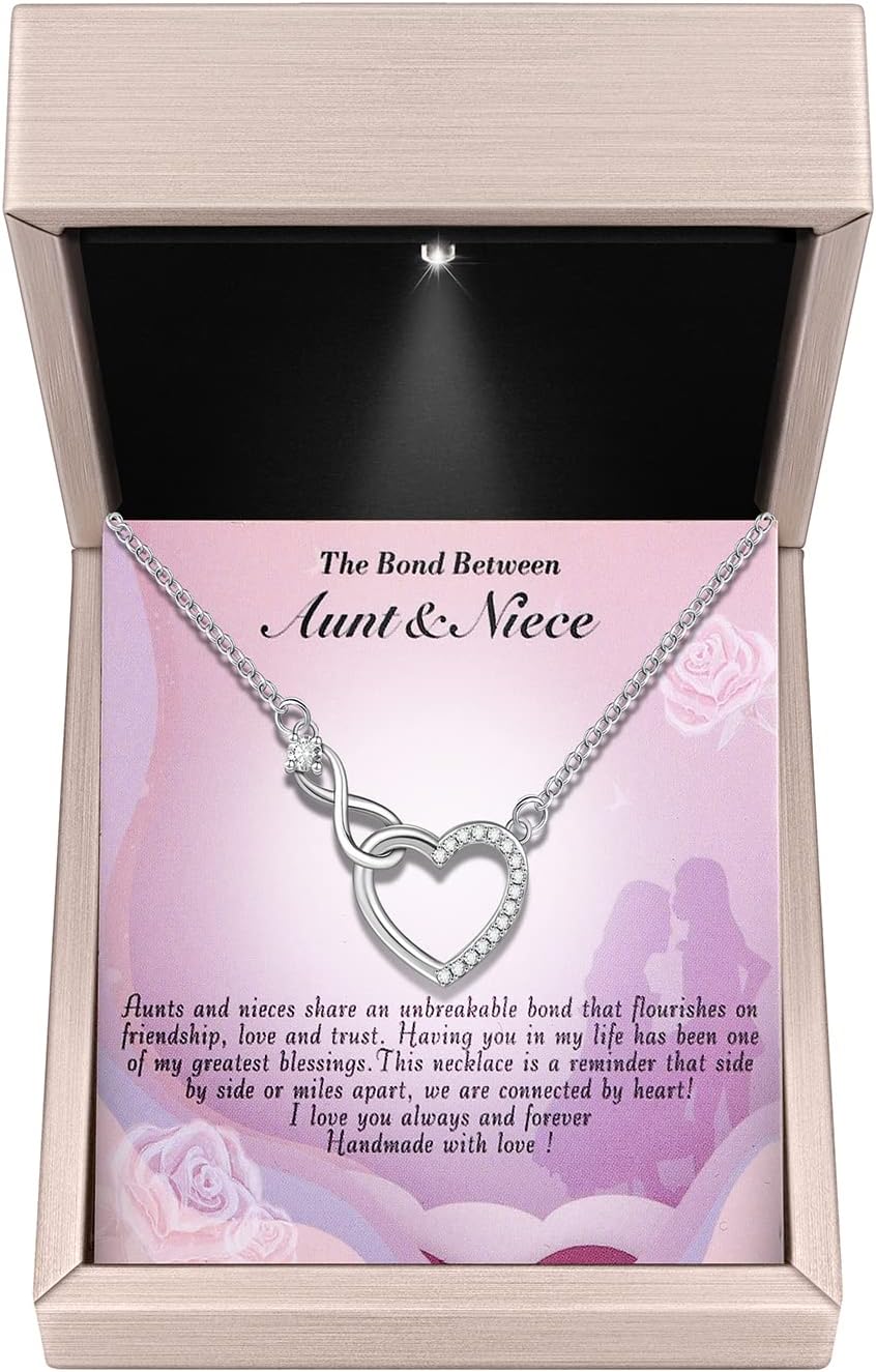 Niece Gifts from Auntie - Aunt Gifts from Niece - Aunt Niece Necklace for Birthday Christmas Graduation Wedding With Nice Message Card and Box - Image 2