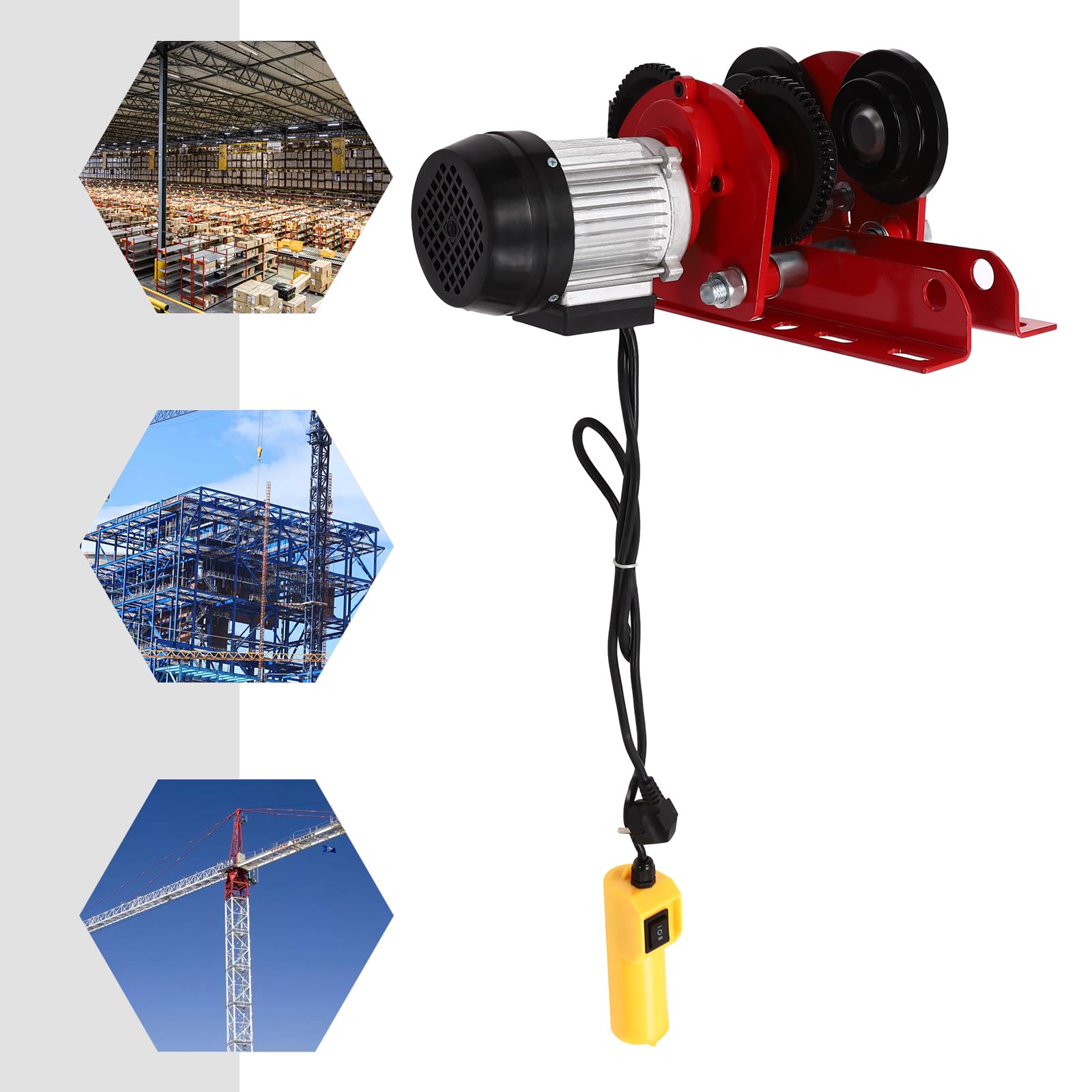 Cabrestante eléctrico, polipasto eléctrico, motor de cobre, polea de motor, cabrestante eléctrico, cabrestante eléctrico, polipasto de cadena