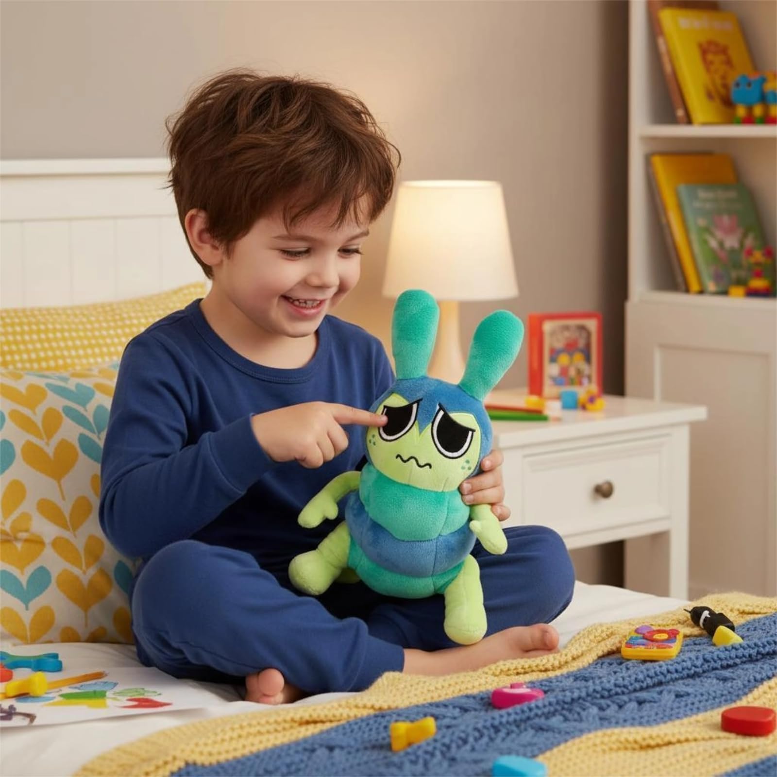 Dandy's World Plush, 10.6 inch Squirm from Dandys World Plushies Toys, Soft Stuffed Figure Doll for Fans, Stuffed Horror Game Figure Toy for Kids Boys Girls and Adult (dandy world plush) - 4