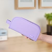 Vista 7 de Sooez Estuche para lápices de amplia apertura, bolsa con cremallera de gran capacidad, bolsa estética, suministros escolares, organizador compacto