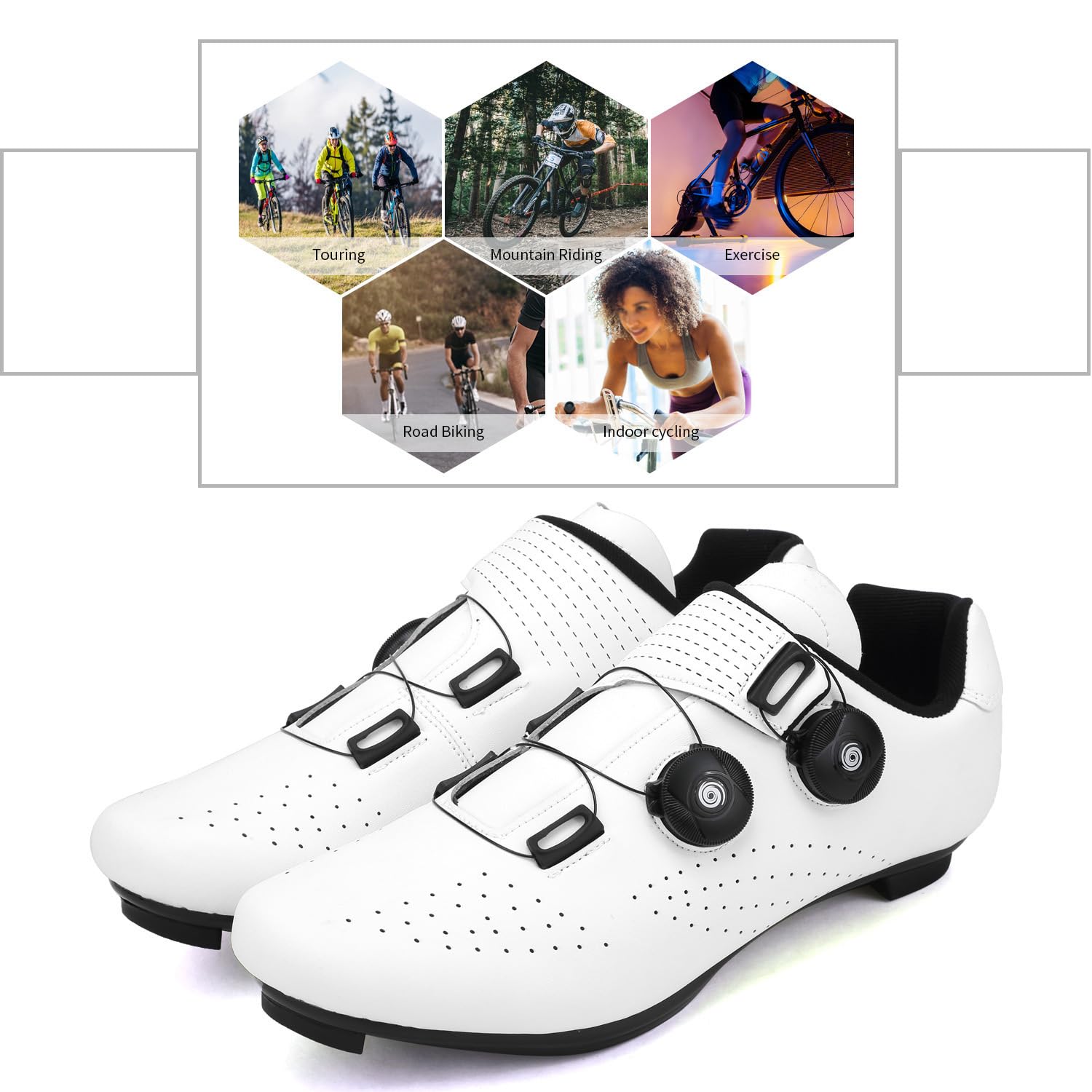 Hixingo Zapatillas de Ciclismo Hombre MTB SPD/SPD-SL Zapatos Bicicleta Carretera Montaña