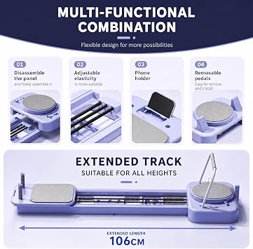 RegiisJoy Foldable Pilates Reformer, Multifunctional Pilates Machine and Equipment for Home/Studio, Suitable for Advanced and Beginners Users,with Detachable Training Accessories