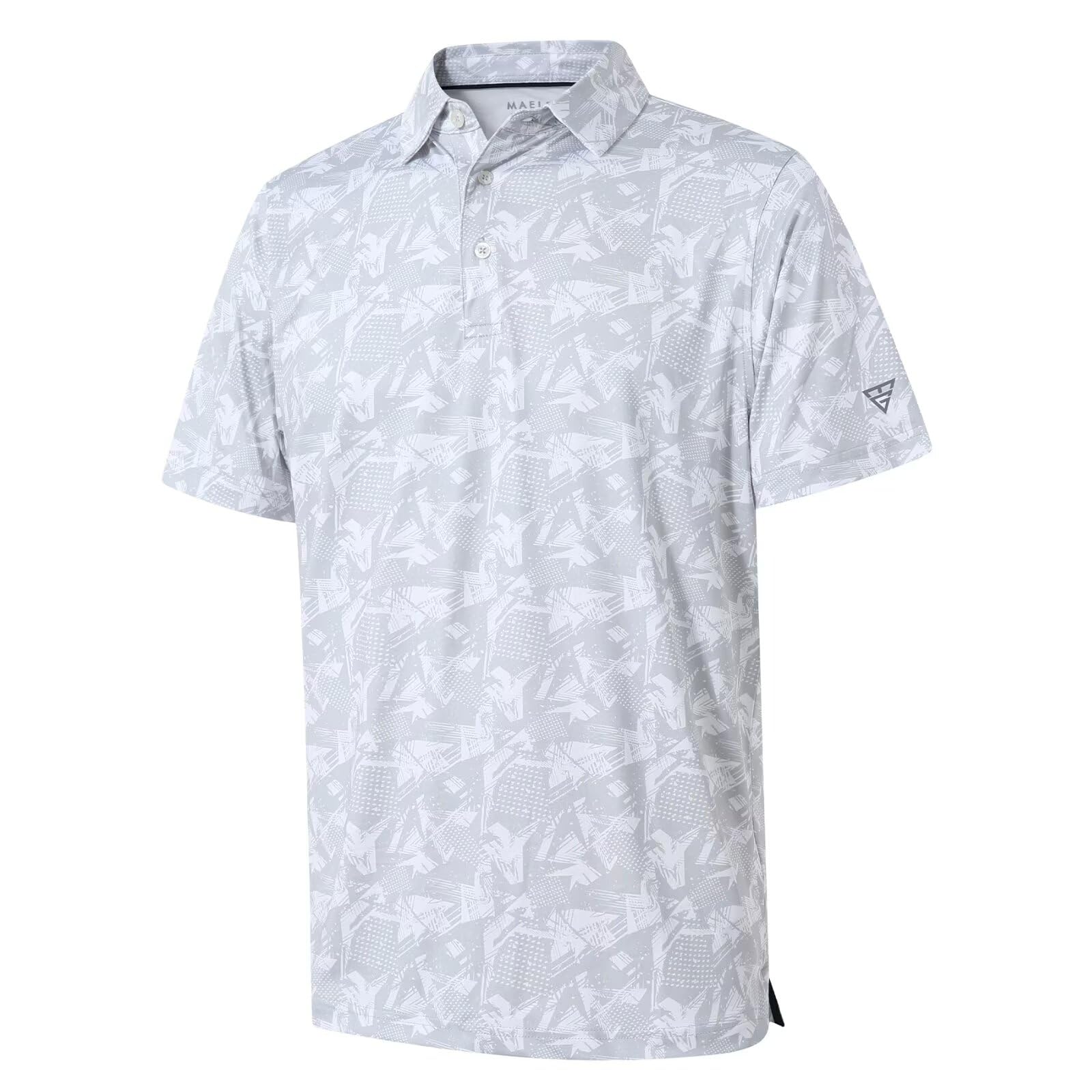 Golf Shirts for Men Dry Fit Short Sleeve Print Performance Moisture Wicking Polo Shirt
