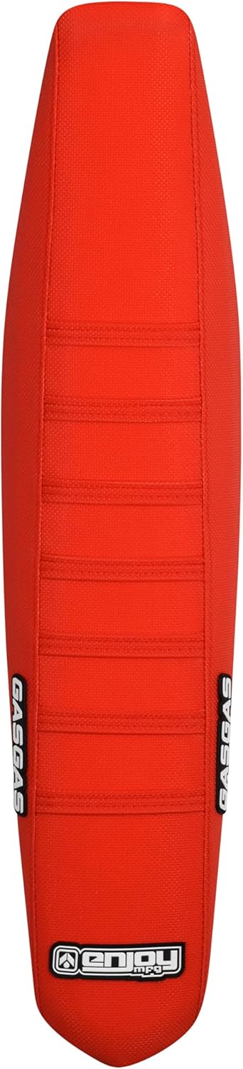 Enjoy Mfg Seat Cover - Compatible with Gasgas 2021-2022 Gas Gas - Part #173 (All RED/RED Ribs Logo)