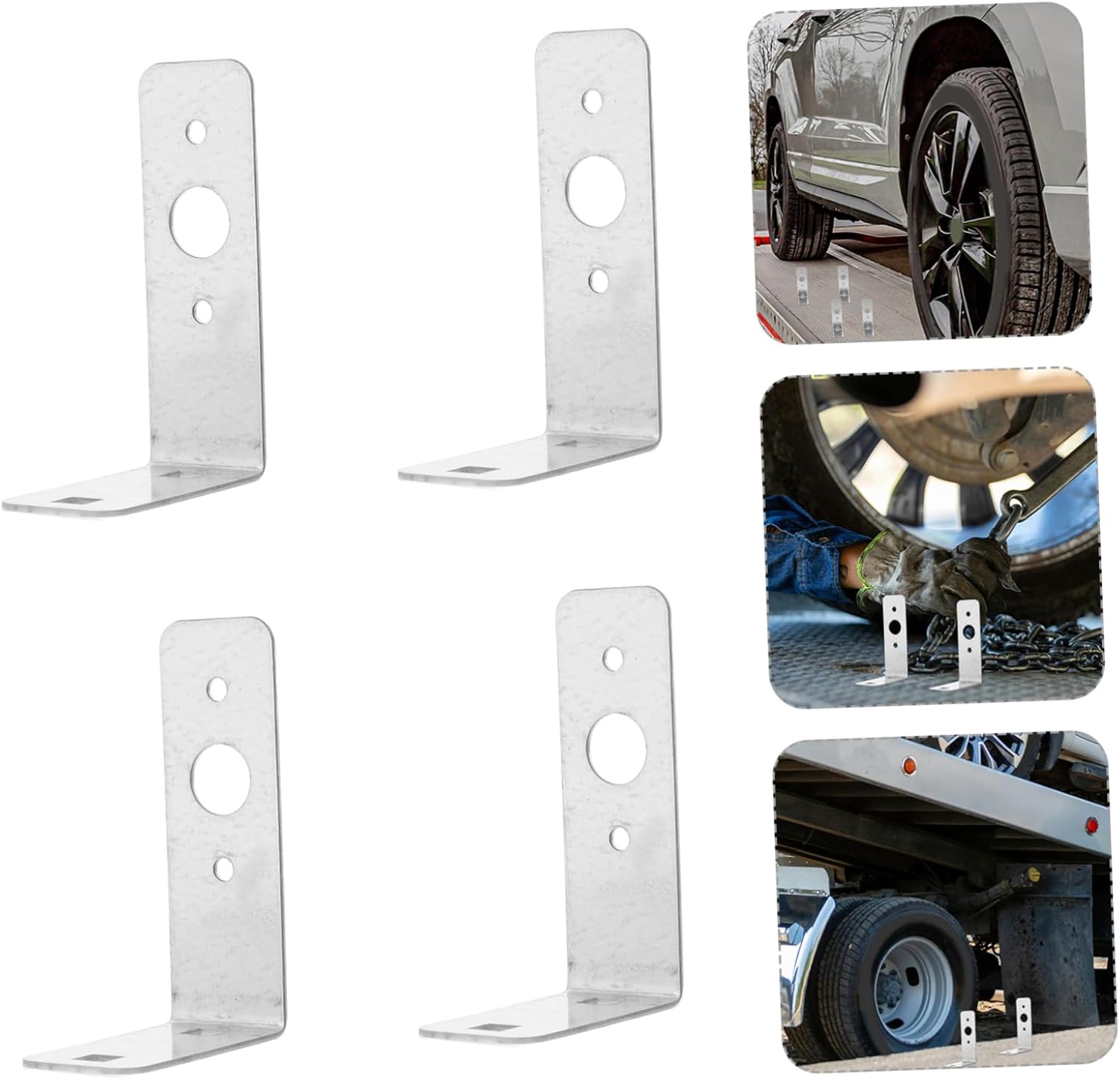 4pcs Shaped Trailer Tail Light Bracket Tail Light Socket for Towing Accessories Boat Trailer Bracket Garage Door Track