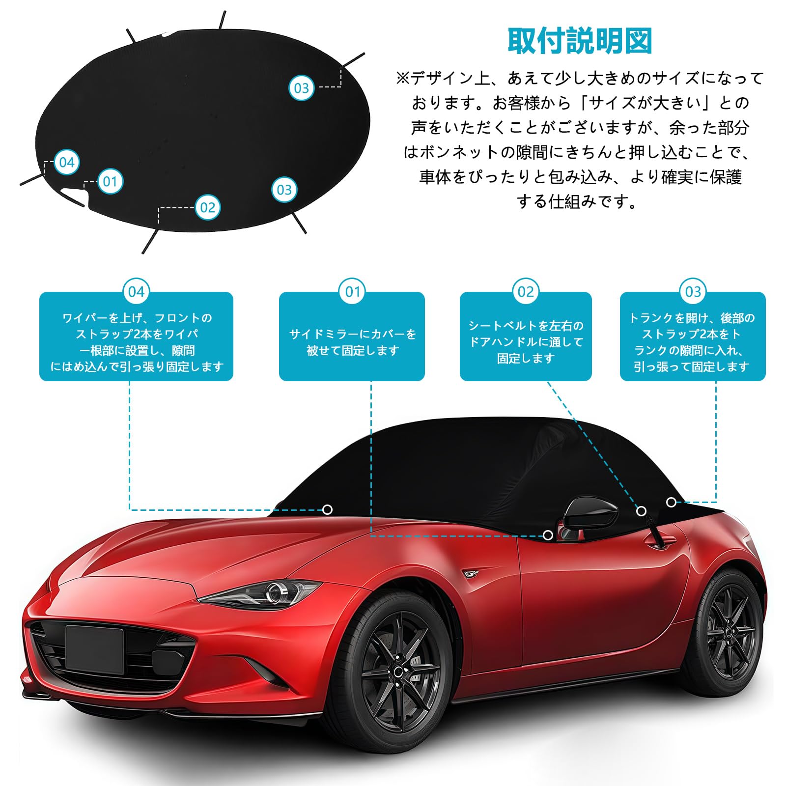 Amazon.co.jp: マツダ ロードスター ND系 2014-2023 ハーフ