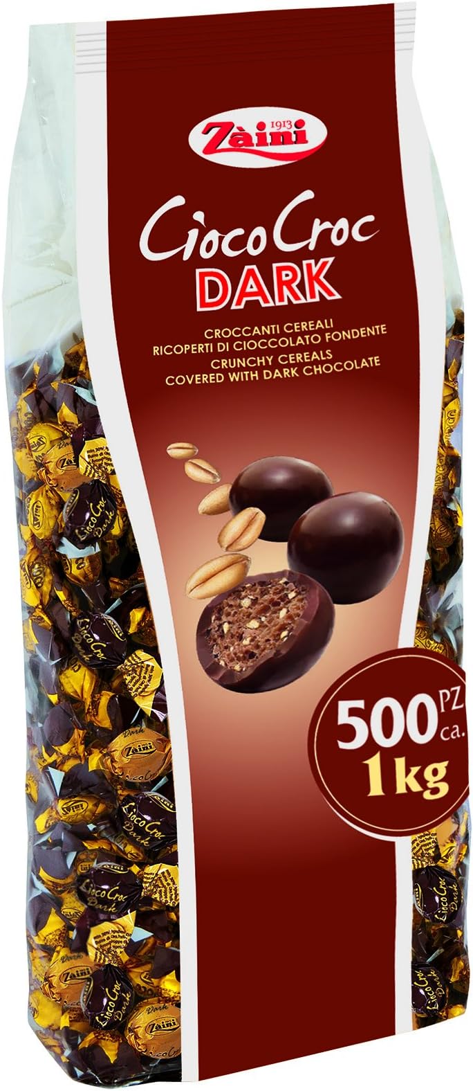 Zaini Cioco Croc Dark (1000g) - Crunchy Cereals Covered with Dark Chocolate