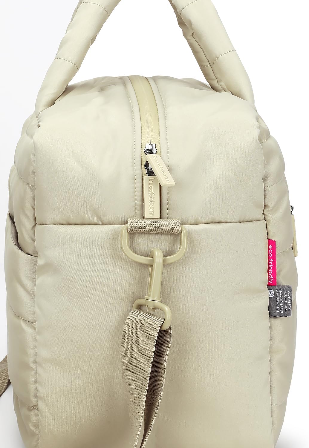 Buzz&Bloom Baby Diaper Bag Tote, Large Capacity Travel, Hospital Bag Functional with Changing Pad and Stroller Attachments.
