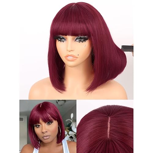 Pelucas de encaje 3x1 HD para mujeres negras, peluca de cabello humano 100% virgen, peluca Bob con flequillo, densidad del 150%, pelucas estilo Bob