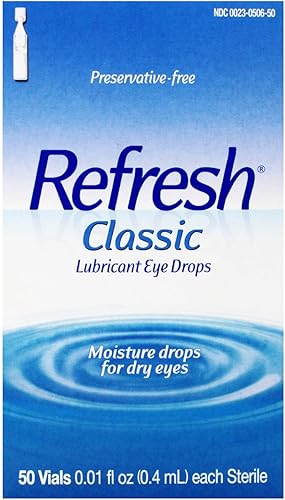 REFRESH Classic Lubricant Eye Drops Recipientes de un solo uso 50 unidades (paquete de 3)