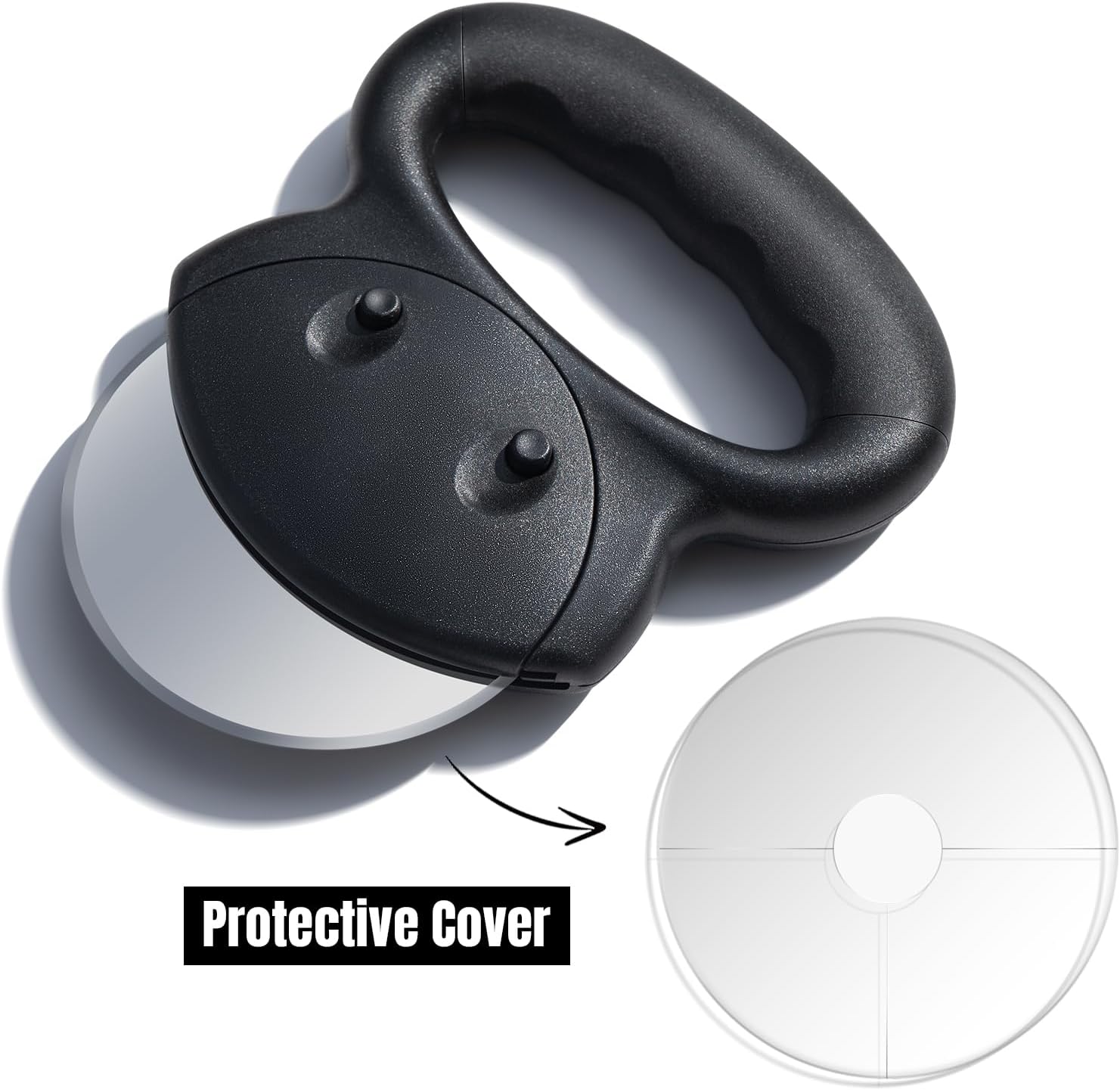 Pizza Cutter Wheel with Extra Sharp 3.6" Blade, Heavy Duty Pizza Slicer with Safety Blade Guard, Ergonomic Handle, Dishwasher Safe