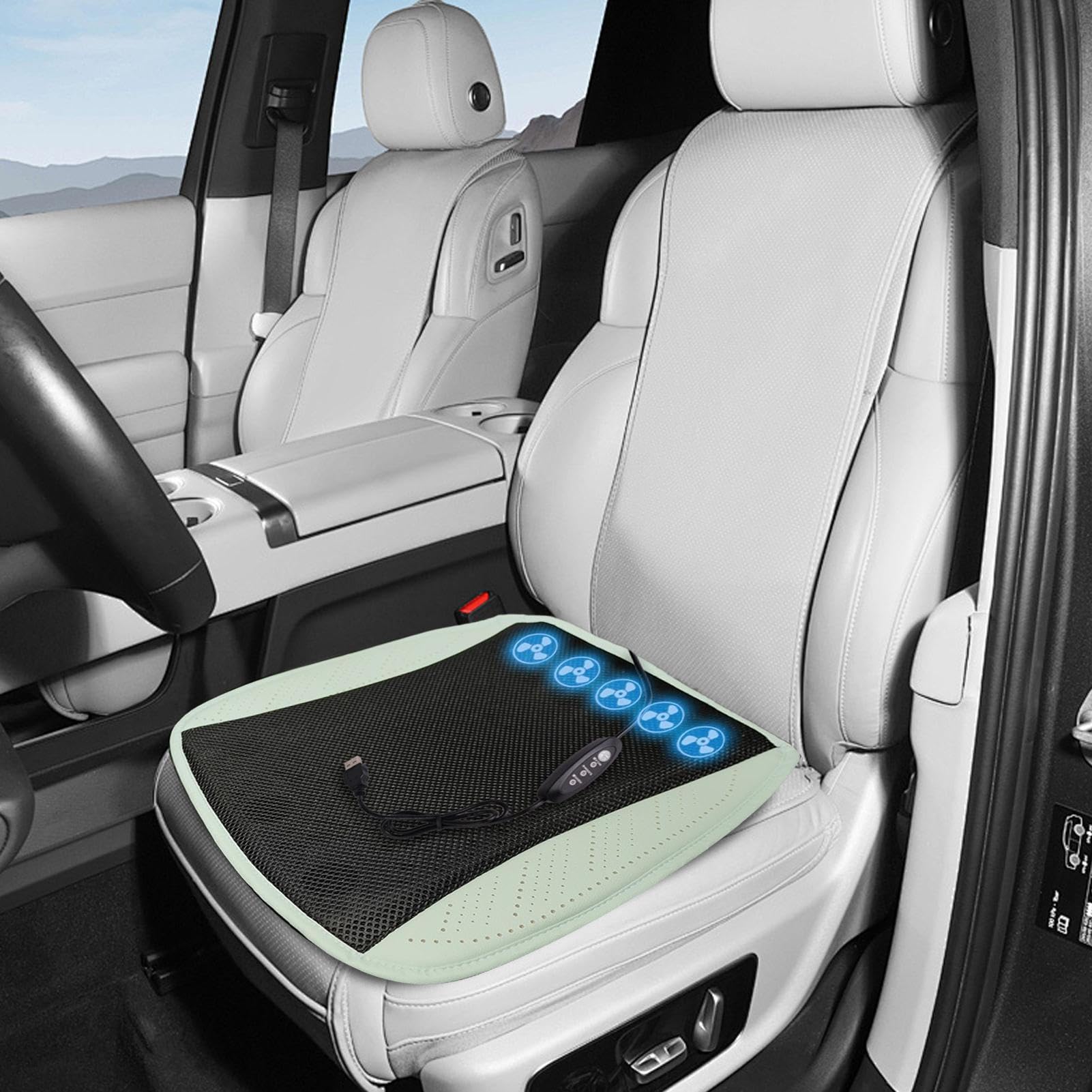 Cuscino Auto Ergonomico, Traspirante, Portatile, Impermeabile | Tappetino Seduta Ventilato Rinfrescante Guida, Viaggio, Casa, Camion, Automobilistico, Ambiente di Lavoro