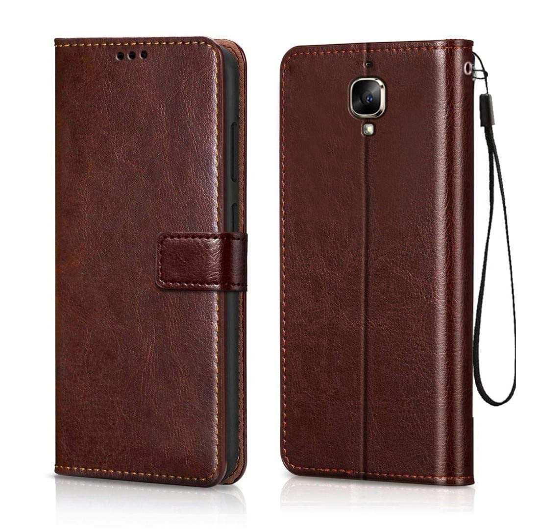 COVERBLACK OnePlus 3T Flip Case | Premium Leather Finish | with Card Pockets | Wallet Stand |Complete Protection Flip Cover for OnePlus 3T - Executive Brown (B09SX7ZZ5X) Amazon Price History, Amazon Price Tracker