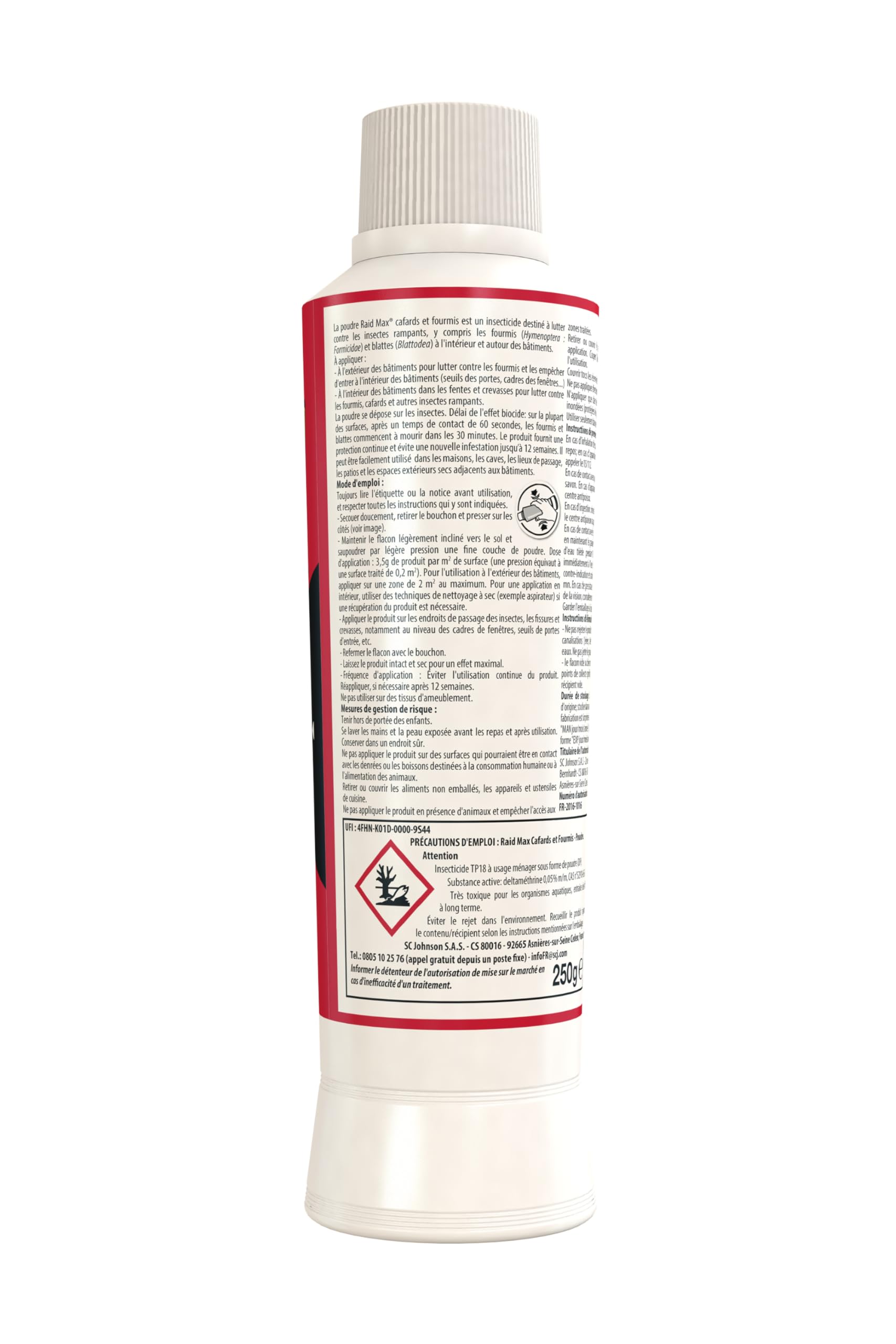 Raid Max Poudre Anti-Cafards et Anti-Fourmis Protection Continue 12 Semaines
