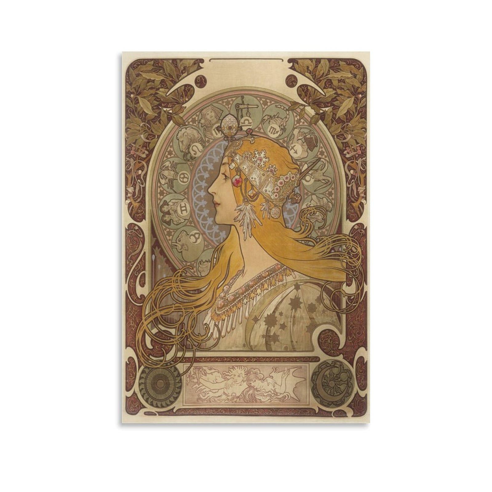 Impression toile Zodiaque Alphonse Mucha pour une chambre zen 60x90 - 8