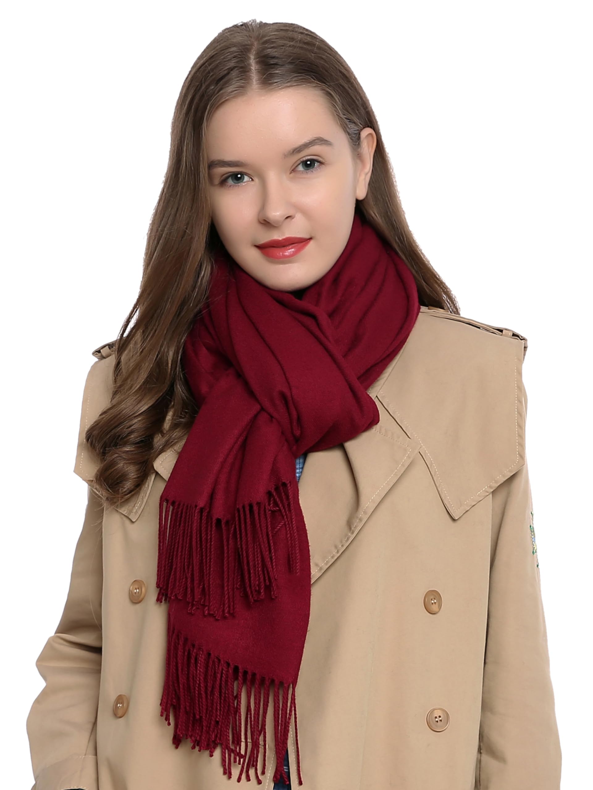 DonDon Schal Damen Winter Wollschal Winterschal warm weich 185 x 65 cm