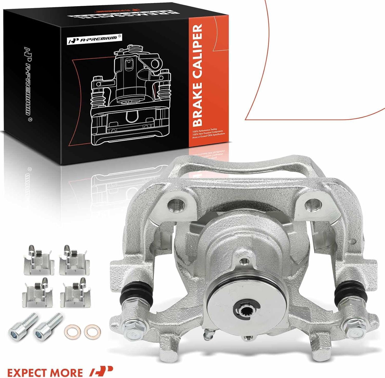 A-Premium Disc Brake Caliper Assembly with Bracket Compatible with Toyota Camry 2018-2023, Avalon 2019-2022 & Lexus ES350 ES300h 2019-2023, ES250 2021-2023, UX200 UX250h 2019-2022 - Rear Left Driver