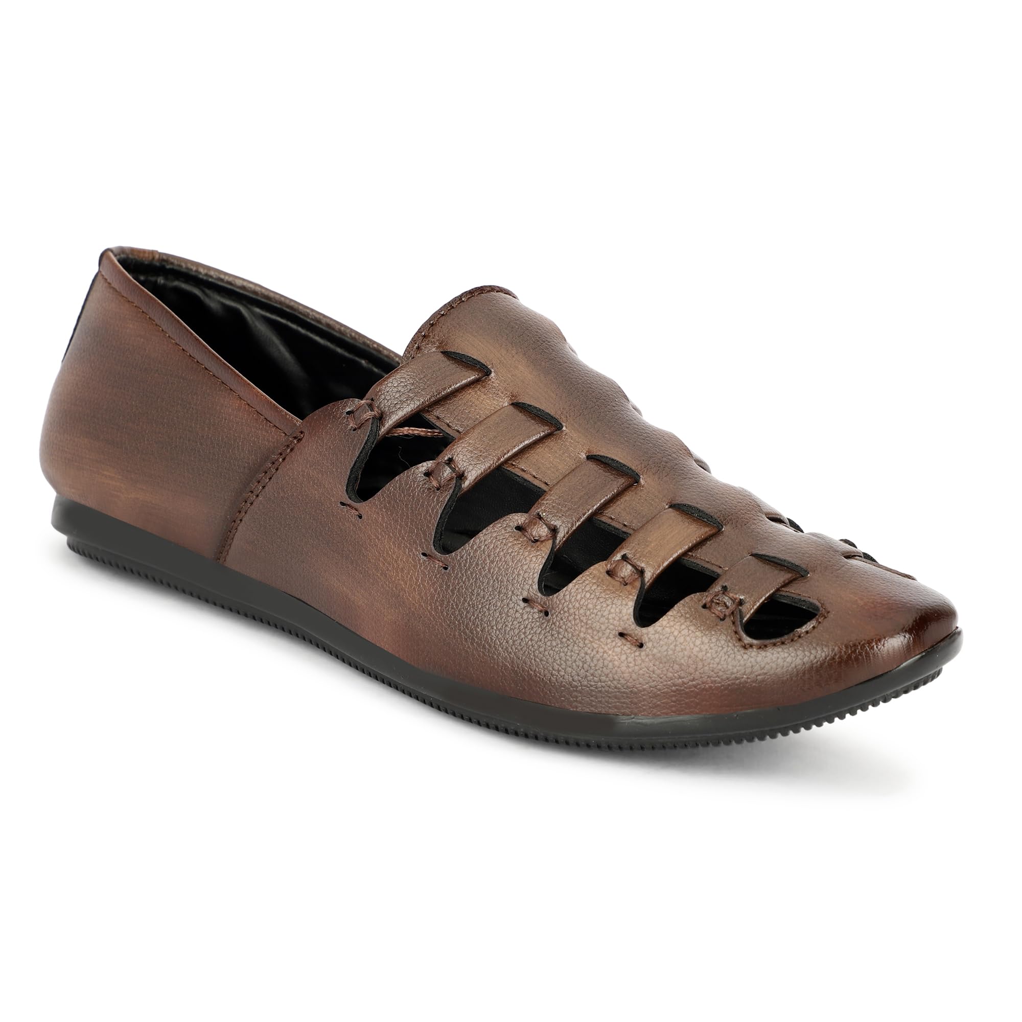 empeno Men's Synthetic Slip-On Trendy & Lightweight Roman Sandals-picture-5