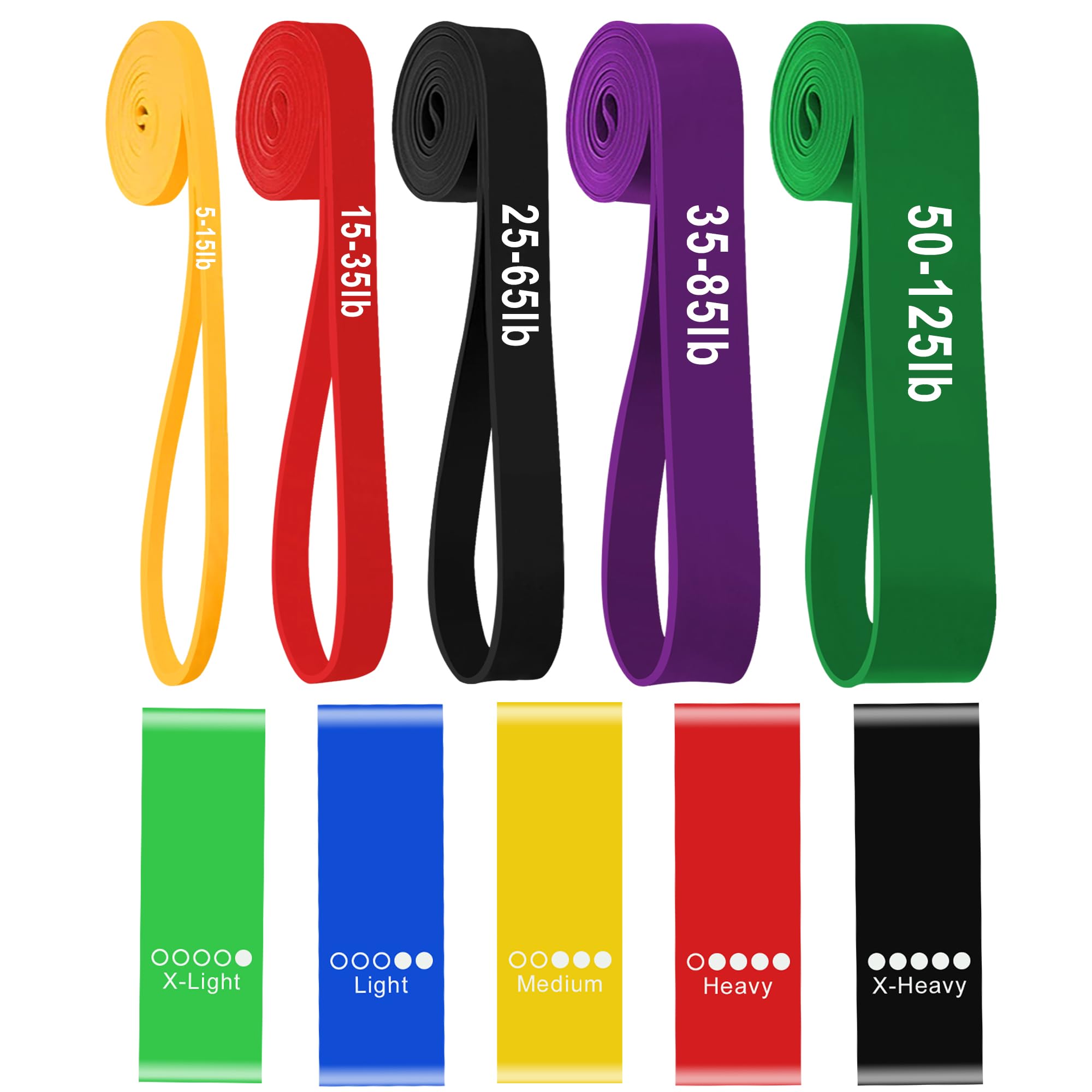 Resistance Bands for Working Out Workout Bands Training Bands Set Pull Up Exercise Bands for Home Workouts Full