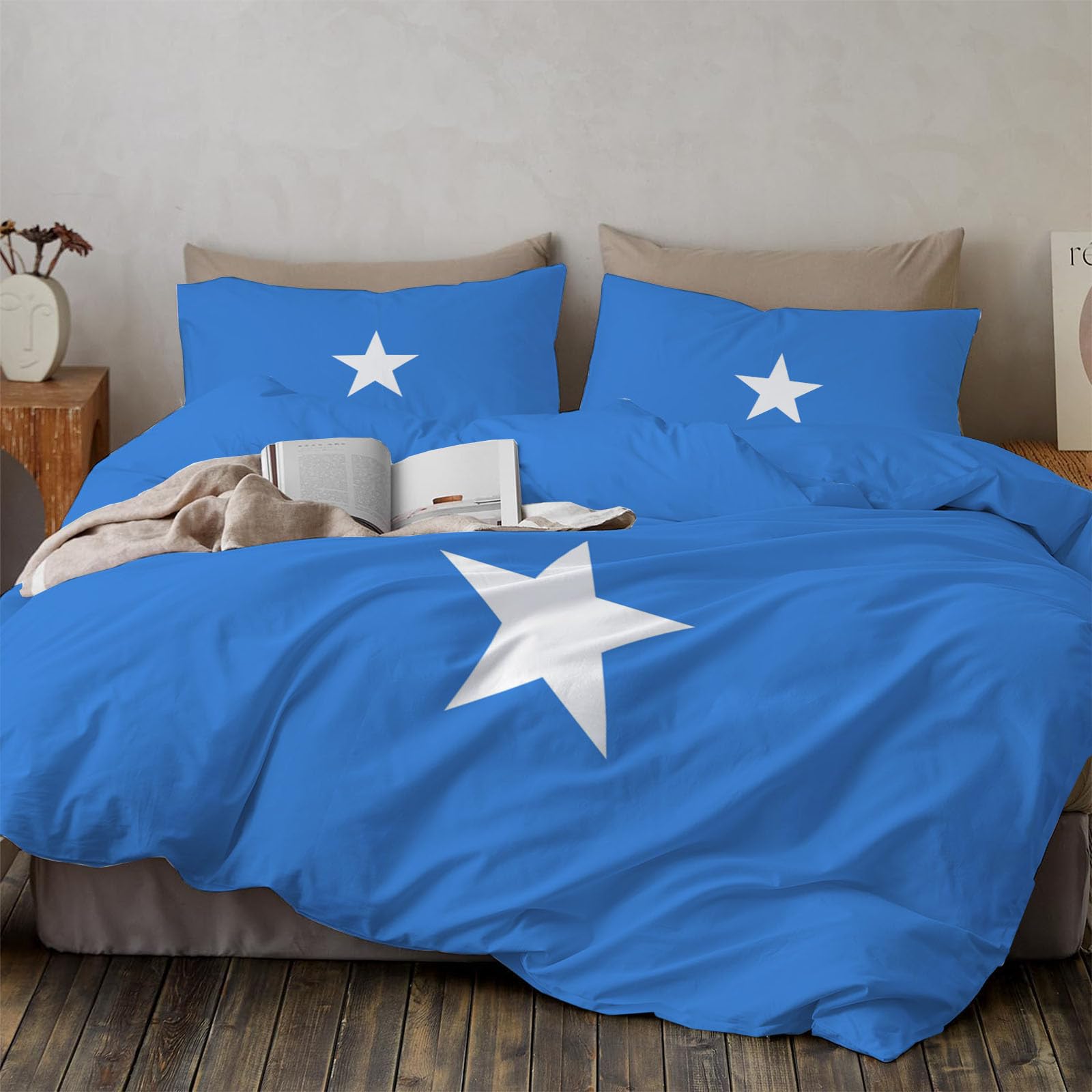 Parure de Lit Motif National Somalie pour la Déco d'une Chambre d'Ado ou d'Adulte