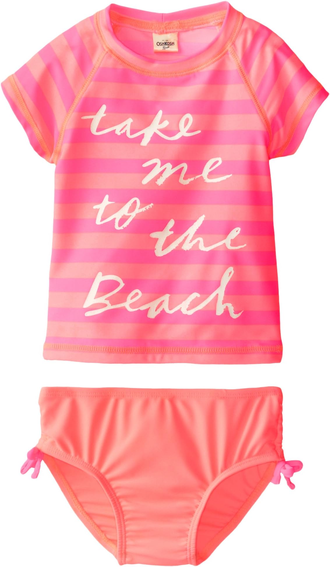 Osh Kosh Little Girls' Toddler Take Me to The Beach Rash Guard Set