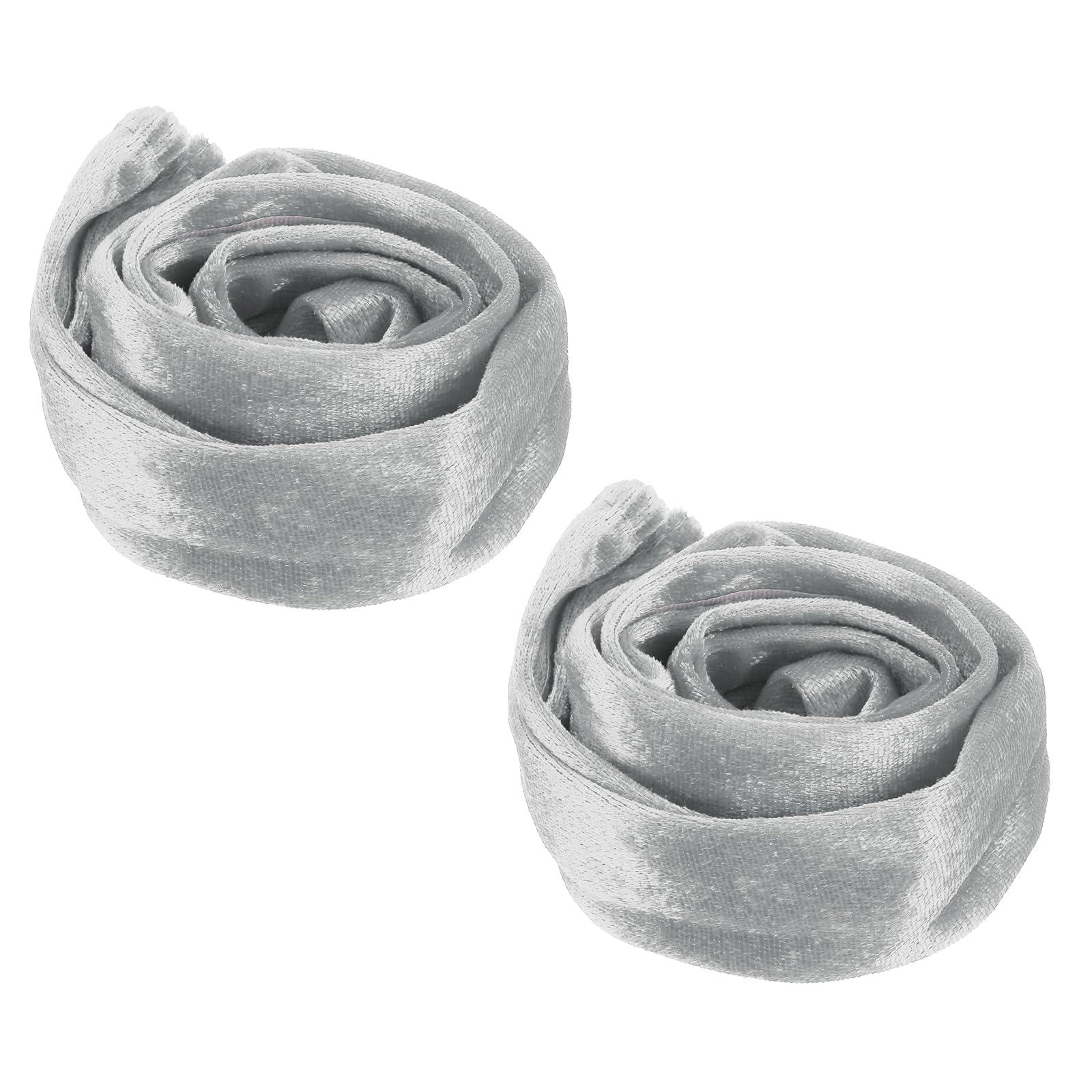 PATIKIL 2ft Chandelier Chain Cord Cover, 2 Pcs Velvet Cloth Fabric Chain Sleeve Decorative Cord Covers for Chandelier Wires Swing Cable, Hook and Loop Fastener Style, Gray