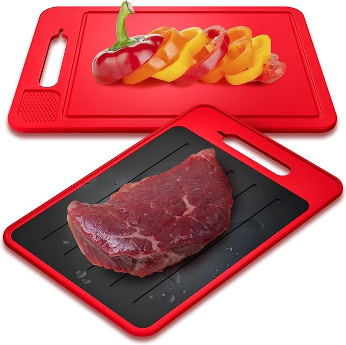 4 in 1 Defrosting Tray for Frozen Meat with Cutting Board