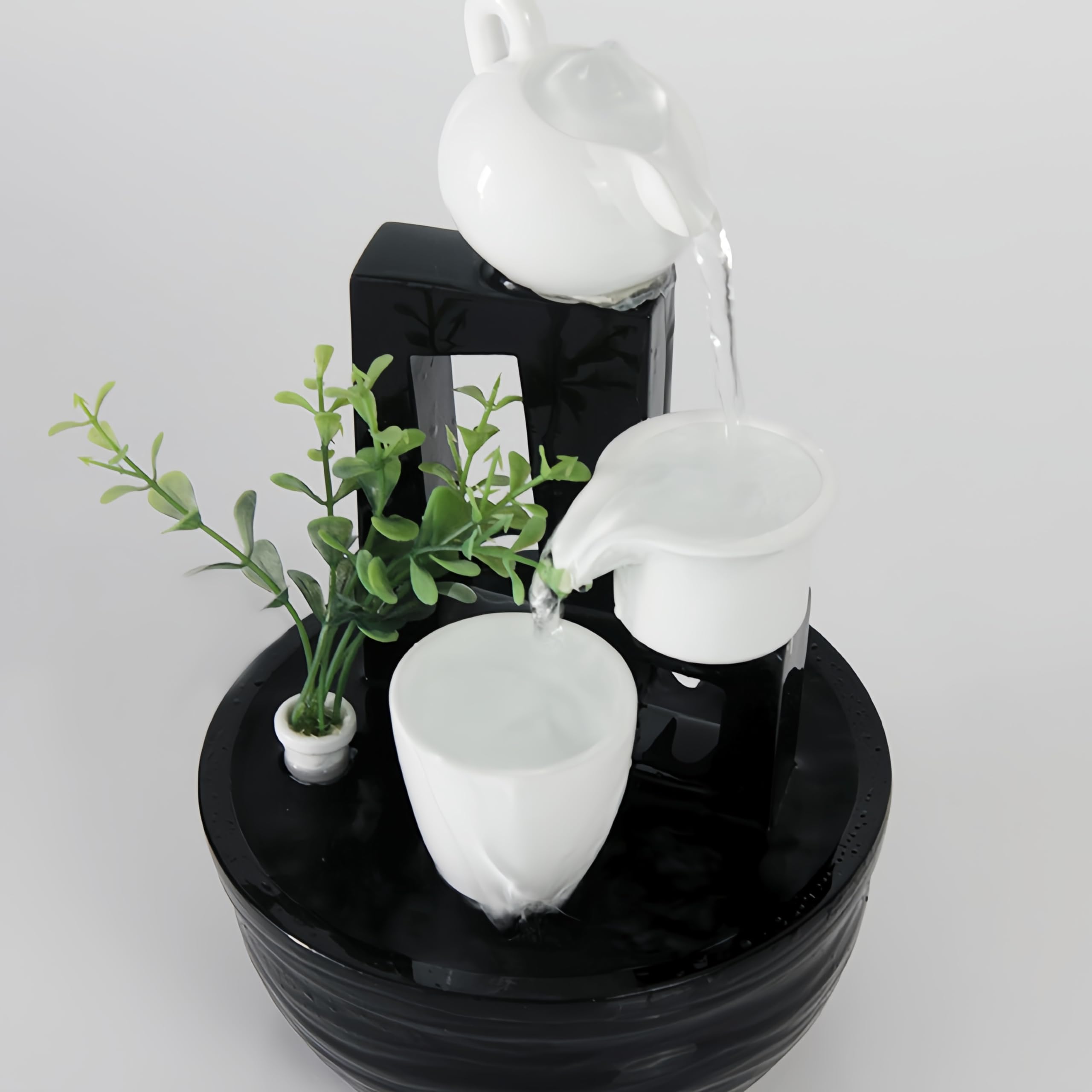 Fuente de Agua de sobremesa para Interiores: decoración para meditación, relajación, Yoga, Estudio, té, Sala de Estar, Oficina y salón de Belleza.