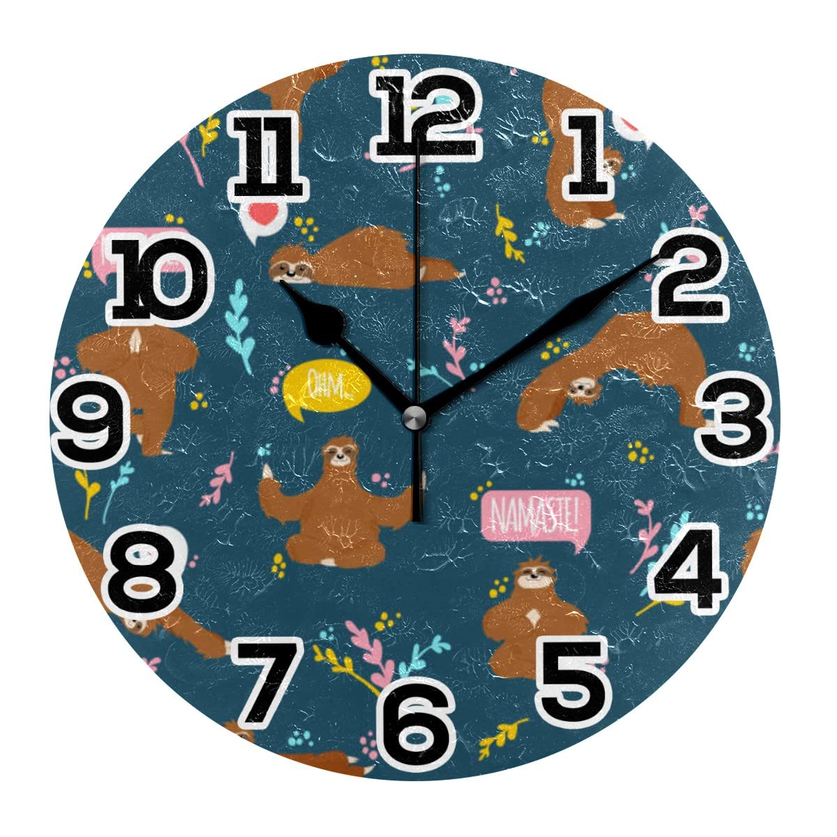 Horloge murale sans tic-tac ours paresseux : retrouvez le sommeil en chambre