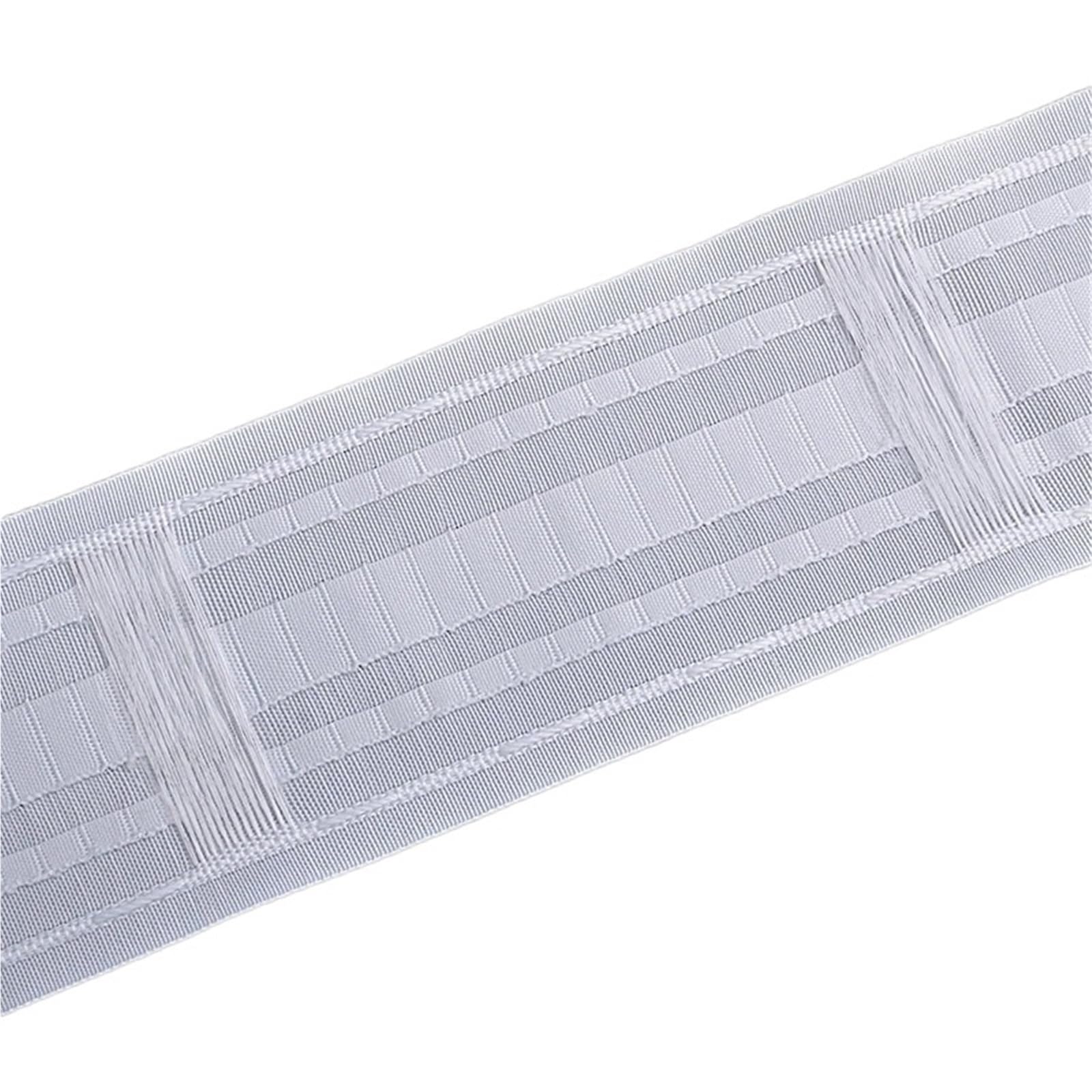 Cinta para cortinas de poliéster blanco premium de 20M accesorio textil de alta resistencia