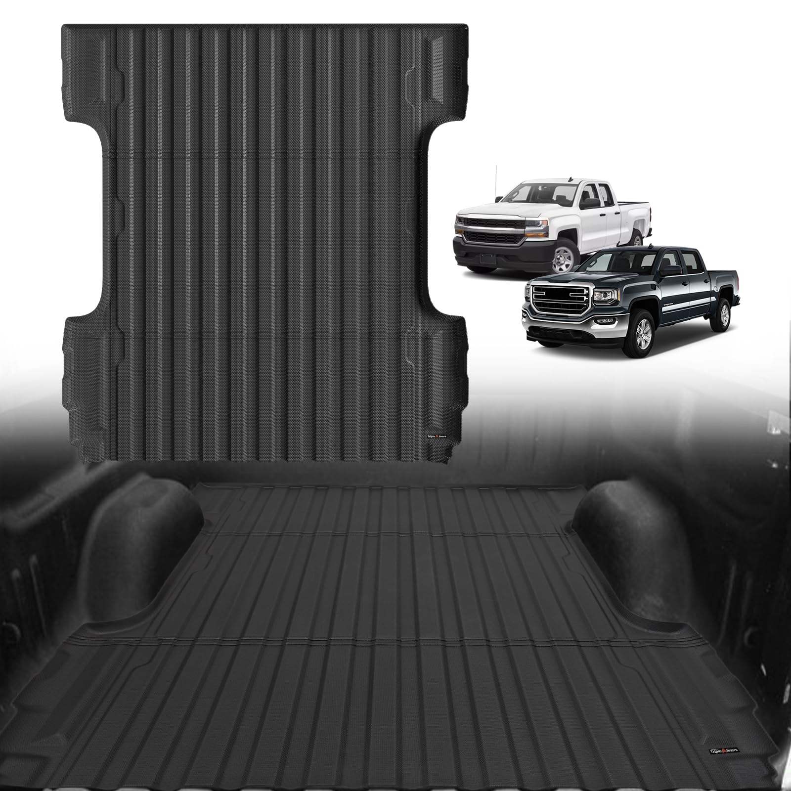 TripleAliners 5.8FT Truck Bed Mat for 2007-2018 Chevy Silverado/Sierra 1500