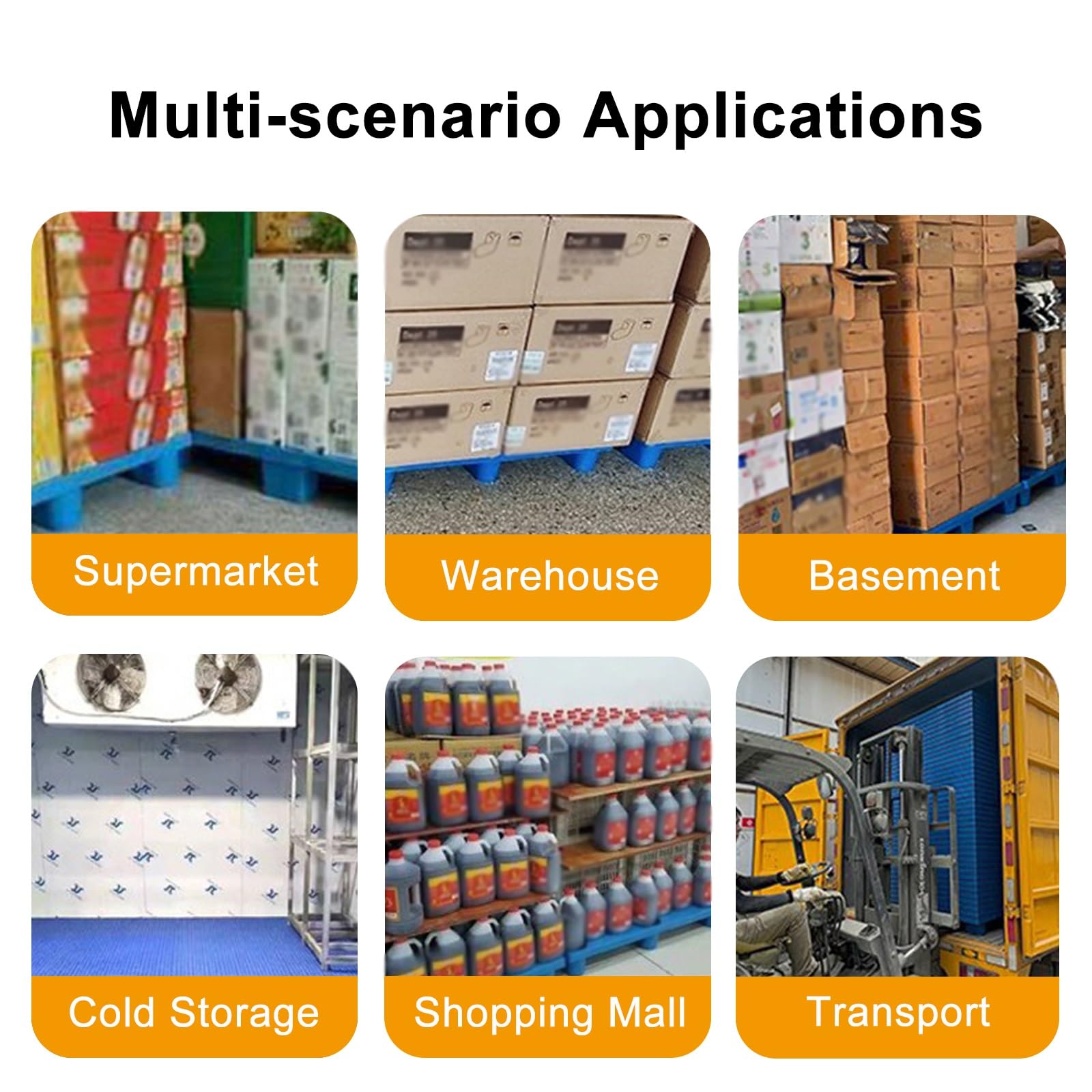 Paleta do Wózków Widłowych, Palety Podłogowe z Możliwością Gniazdowania z Oddychającymi Siatkami, Wodoodporne, Odpowiednie do Supermarketów WarehousPacke Wewnątrz i na Zewnątrz(90x90cm/35.4x35.4in)