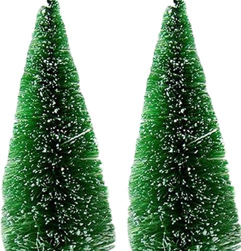 Miniatura 4 de 8 adornos de árbol de pino en miniatura de escritoriocepillo de botellas 4 tamaños mini árbol de Navidad artificial para decoración del hogar mesa